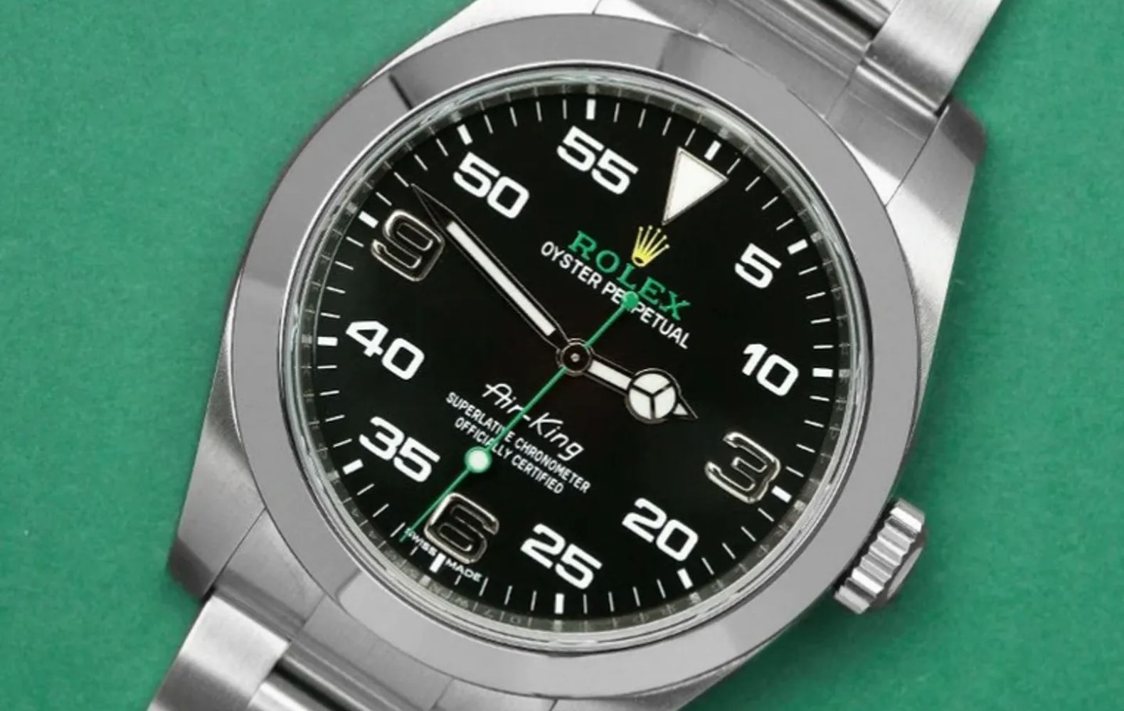 Rolex air best sale king green dial