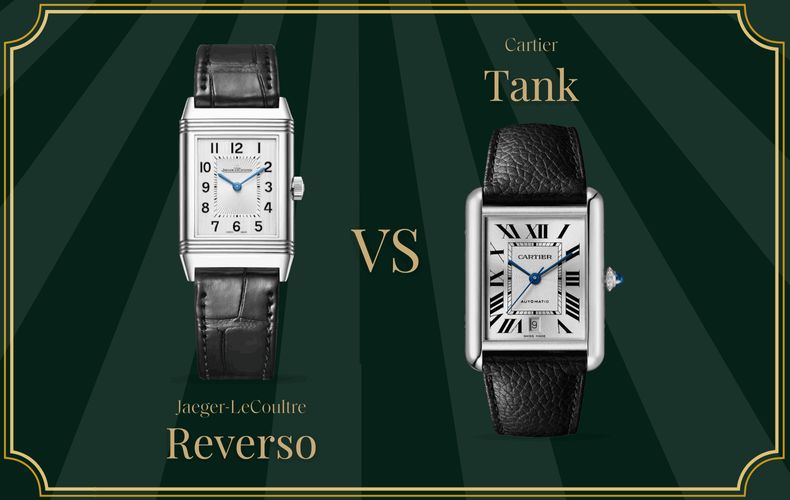 Jaeger-LeCoultre Reverso vs Cartier Tank: Stessa forma, mondi diversi