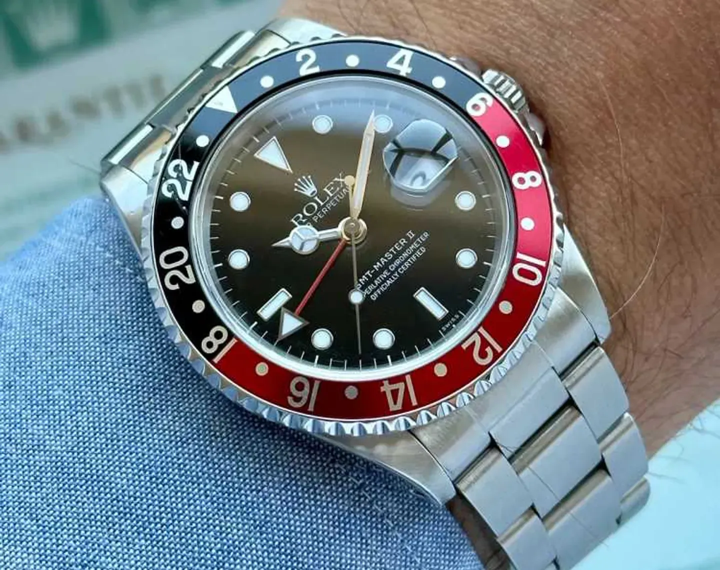 Watch Rolex Gmt 1989 Rolex GMT Master II 16718 Serti 1989 Root