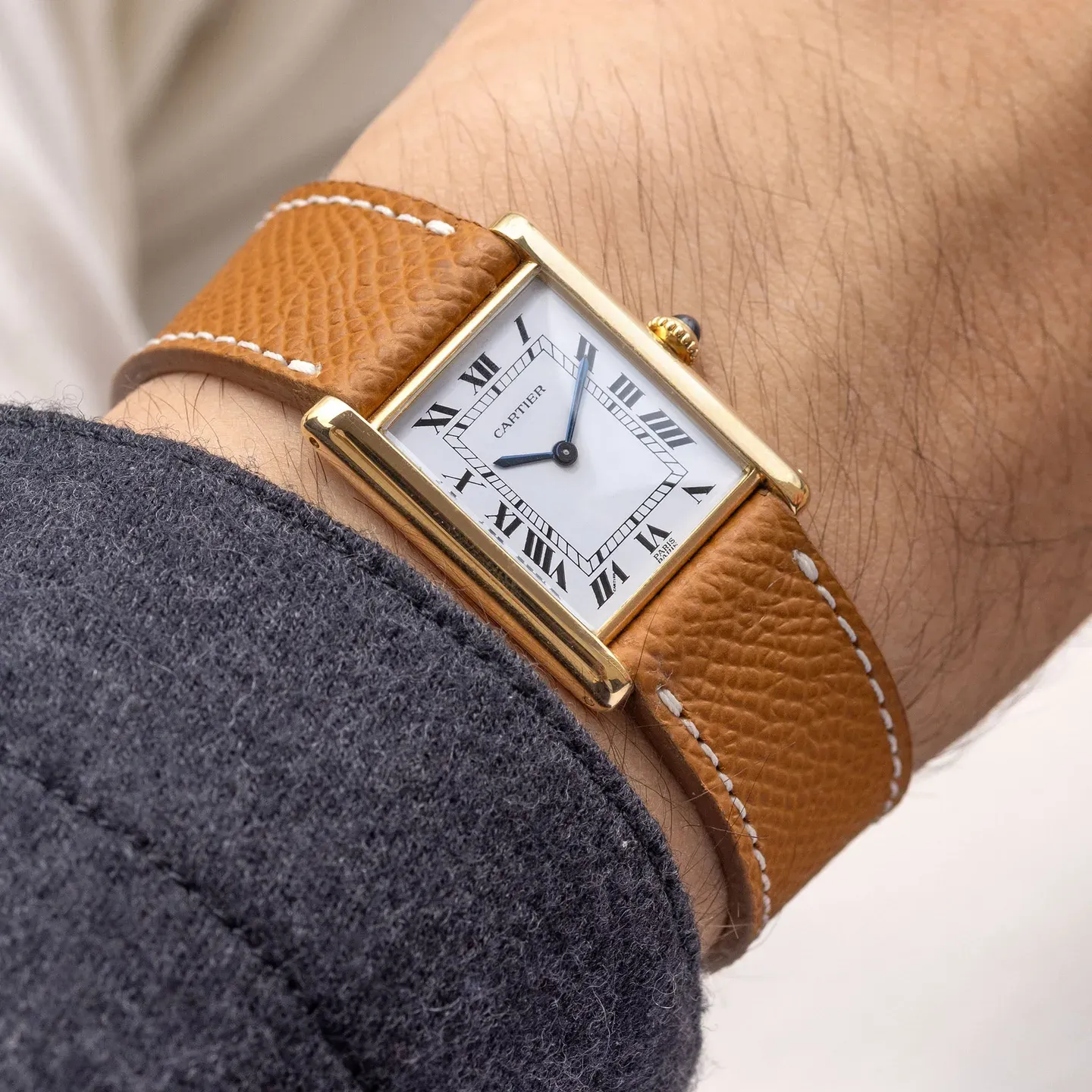 Cartier tank solo wrist best sale