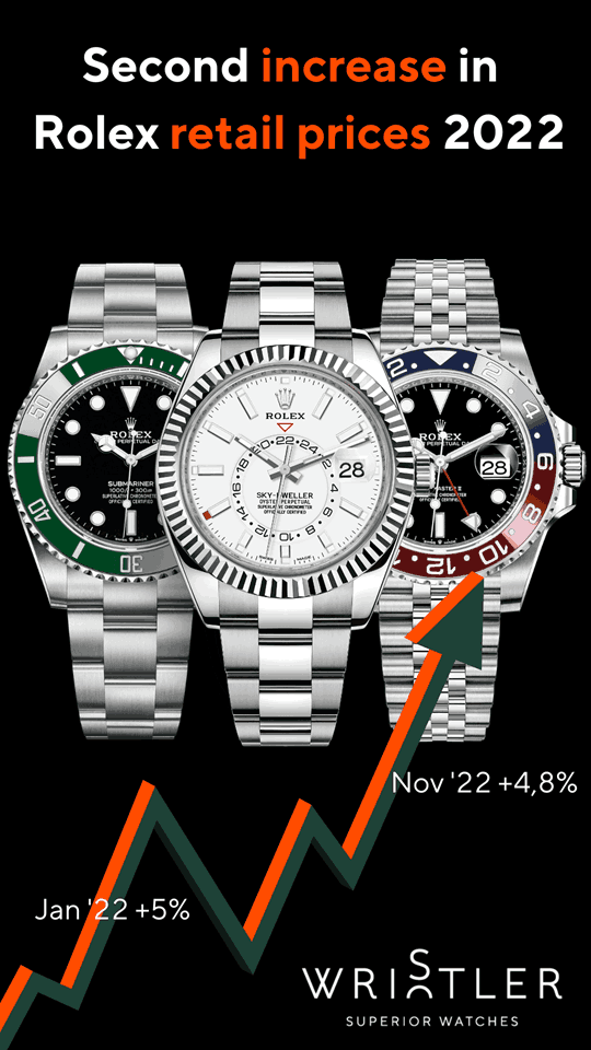 Rolex on sale price rise