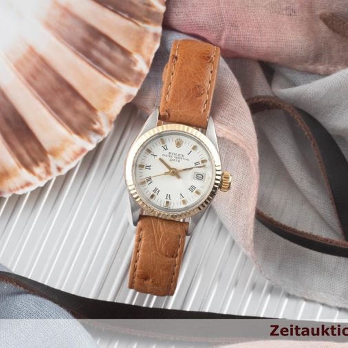 Rolex lady datejust leather on sale strap