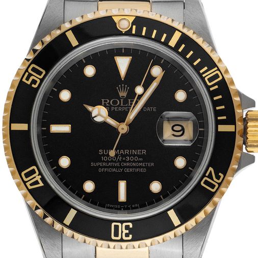 Ref 16613 Rolex Submariner 16613 Black And Gold Rolex 16613