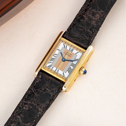た*か様 Cartier VERMEIL TONK quartz リューズ無し Cartier Vintage Mens Tank Quartz Watch - Gold Vermeil, 18K