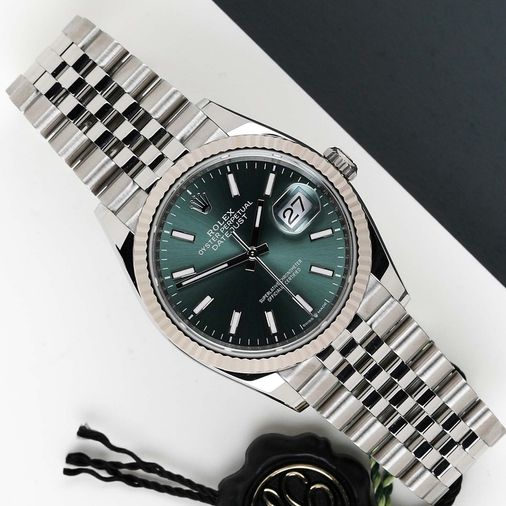 Rolex datejust groene online wijzerplaat