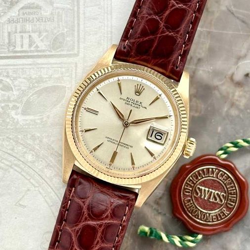 Rolex leren band sale