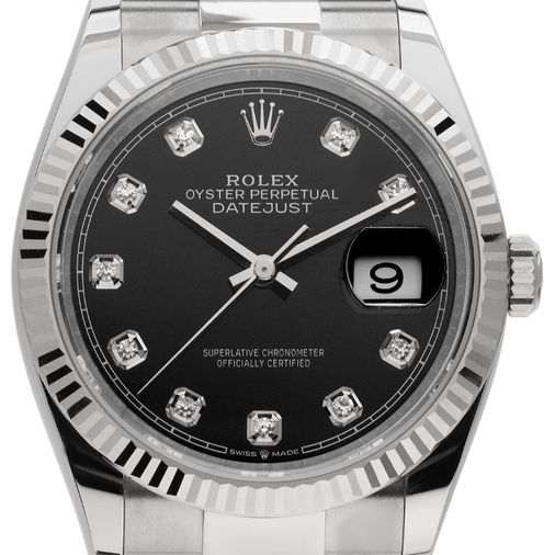 Rolex Datejust Damen Armbanduhr Schwarzes Zifferblatt Rolex Lady