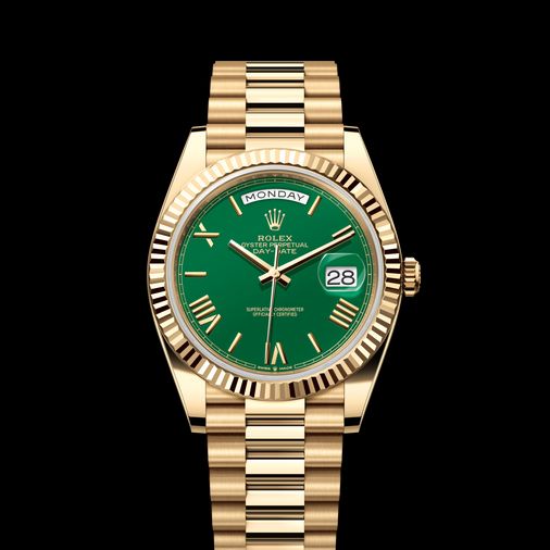 Rolex groen online goud