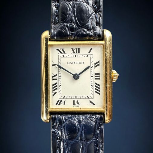 Cartier Must Cartier Uhr 18k 18k Gold Cartier Tank Solo
