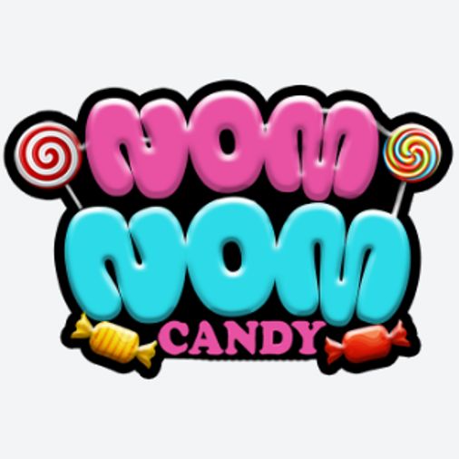 nom nom candy logo