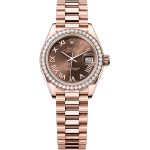 Rolex Lady-Datejust 279135RBR (2025) - Bruin wijzerplaat 28mm Roségoud (1/1)