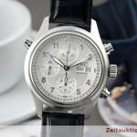 IWC Pilot Spitfire Chronograph IW371343 (Unknown (random serial)) - Silver dial 42 mm Steel case (3/8)
