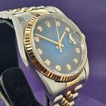 Rolex Datejust 36 16233 (2002) - Blue dial 36 mm Gold/Steel case (4/5)