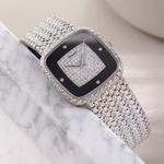 Piaget Vintage 9771 (1980) - Black dial 30 mm White Gold case (1/8)