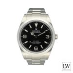 Rolex Explorer 214270 (2019) - Zwart wijzerplaat 39mm Staal (3/8)