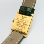 Cartier Tank Vermeil 5057001 (Unknown (random serial)) - Yellow dial 20 mm Silver case (7/8)