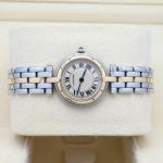 Cartier Panthère 166920 (1991) - Wit wijzerplaat 24mm Goud/Staal (5/8)