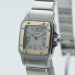 Cartier Santos Galbée 1057930 (1994) - White dial 24 mm Gold/Steel case (4/8)