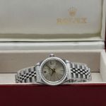 Rolex Oyster Perpetual Lady Date 69240 (1990) - Zilver wijzerplaat 26mm Staal (3/7)