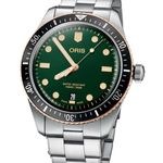 Oris Divers Sixty Five 01 733 7707 4357-07 8 20 18 (2022) - Green dial 40 mm Steel case (2/2)