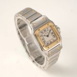 Cartier Santos Galbée 1567 (2000) - Champagne dial 35 mm Gold/Steel case (2/8)