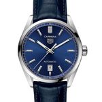 TAG Heuer Carrera Calibre 5 WBN2112.FC6504 (2024) - Blauw wijzerplaat 39mm Staal (1/3)