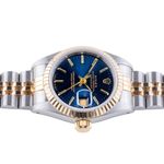 Rolex Lady-Datejust 69173 (1991) - Blue dial 26 mm Gold/Steel case (6/8)