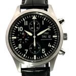 IWC Pilot Chronograph IW371701 (2009) - Zwart wijzerplaat 42mm Staal (1/8)