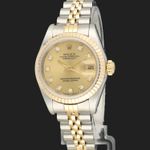 Rolex Lady-Datejust 69173 (1987) - Champagne dial 26 mm Gold/Steel case (1/8)