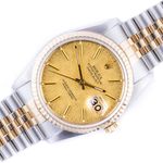 Rolex Datejust 36 16233 (1989) - Champagne dial 36 mm Gold/Steel case (1/8)