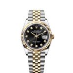 Rolex Datejust 36 126233 (2020) - Zwart wijzerplaat 36mm Staal (1/4)