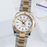 Rolex Datejust Turn-O-Graph 116263 (Unknown (random serial)) - White dial 36 mm Gold/Steel case (1/8)