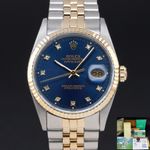 Rolex Datejust 36 16233 (1989) - Blue dial 36 mm Gold/Steel case (1/8)