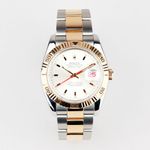 Rolex Datejust Turn-O-Graph 116261 (2004) - Silver dial 36 mm Gold/Steel case (1/8)