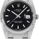 Rolex Oyster Perpetual Date 115234 (2020) - Zwart wijzerplaat 34mm Staal (2/3)