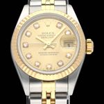 Rolex Lady-Datejust 69173 (1998) - Gold dial 26 mm Gold/Steel case (1/7)