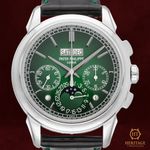 Patek Philippe Perpetual Calendar Chronograph 5270P-014 (2023) - Green dial 41 mm Platinum case (1/8)