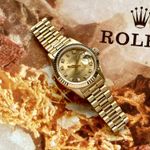 Rolex Lady-Datejust 69178 (1990) - Goud wijzerplaat 26mm Geelgoud (2/8)