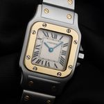 Cartier Santos Galbée 1567 (1996) - White dial 24 mm Gold/Steel case (3/8)