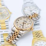 Rolex Datejust 36 16233 (Onbekend (willekeurig serienummer)) - Wit wijzerplaat 36mm Goud/Staal (4/8)