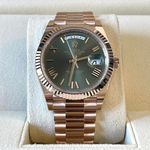 Rolex Day-Date 40 228235 (2025) - Groen wijzerplaat 40mm Roségoud (1/7)