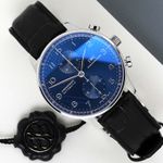 IWC Portuguese Chronograph IW371491 (2018) - Blauw wijzerplaat 41mm Staal (1/8)