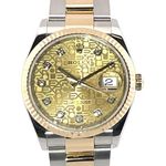 Rolex Datejust 36 126233 (2021) - Champagne dial 36 mm Gold/Steel case (1/8)