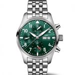 IWC Pilot Chronograph IW388104 (2022) - Groen wijzerplaat 41mm Staal (1/8)