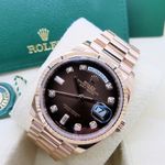 Rolex Day-Date 36 128235 (2023) - Bruin wijzerplaat 36mm Roségoud (8/8)