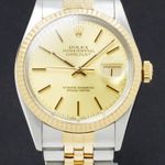 Rolex Datejust 36 16013 (1987) - Goud wijzerplaat 36mm Goud/Staal (1/7)