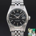 Rolex Datejust 1601 (1971) - Black dial 36 mm Steel case (1/8)