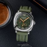 Panerai Radiomir GMT PAM00999 (Onbekend (willekeurig serienummer)) - Groen wijzerplaat 45mm Staal (3/8)
