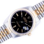 Rolex Datejust 36 16013 (1986) - Black dial 36 mm Gold/Steel case (1/8)