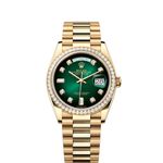 Rolex Day-Date 36 128348RBR (2024) - Groen wijzerplaat 36mm Geelgoud (1/1)